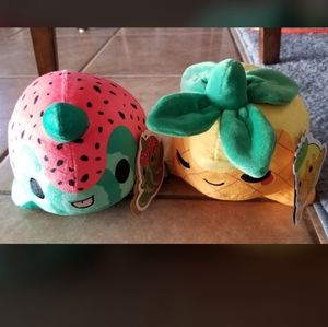 Tasty Peach Watermelon & Pineapple Nomwhal Plush Set